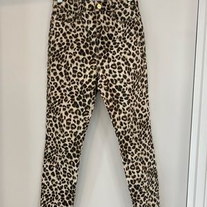 Frame Leopard Print Skinny denim